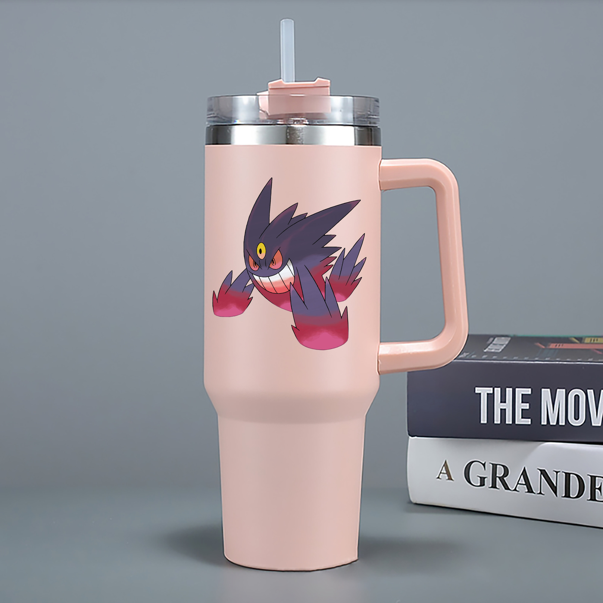 （画像用） ポケットモンスター Pokémon 1200mL車用タンブラー - クリスタルステッカー（プラスチックストロー付き）